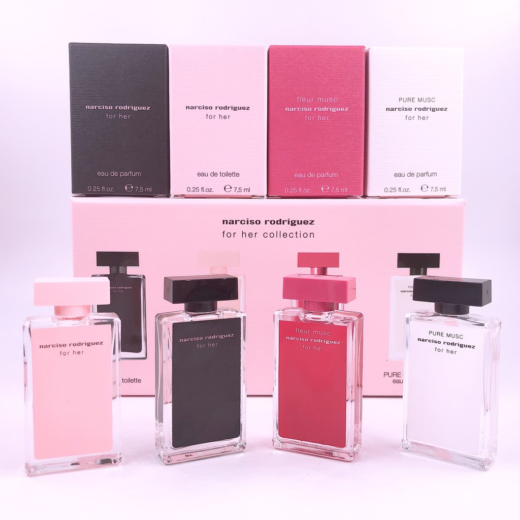 Tách set 7.5ml - Set Nước Hoa Narciso Rodriguez 4 Chai Mini Có Hộp Fullbox