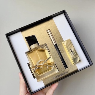 Set Nước hoa nữ Ysl libre 50ml + chì kẻ mắt + son màu 01 size mini