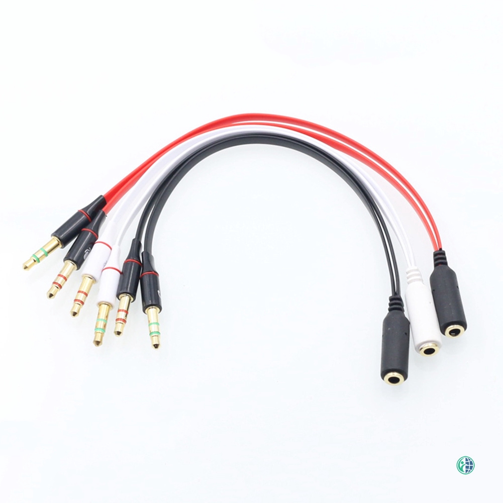 Cáp chia cổng chữ Y chuyển đổi từ giắc cắm cổng 3.5mm sang đầu cắm mic và audio