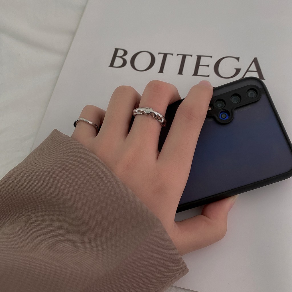 Set 2 Nhẫn Hở C104 Kiểu Dáng Đơn Giản Cá Tính Cho Nữ