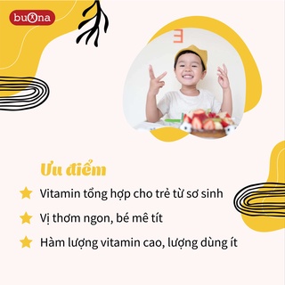 Vitamin tổng hợp nhỏ giọt Buonavit Baby, giúp bồi bổ cơ thể, tăng hấp thu cho trẻ. Lọ 20 ml, vị cốm dễ uống