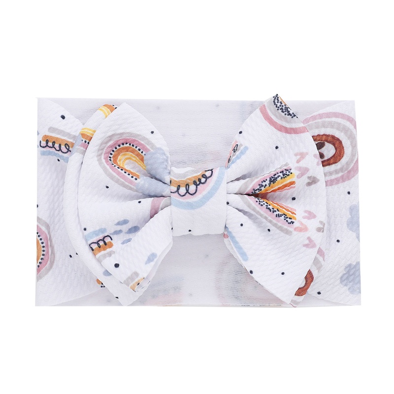 Haha Băng Đô Nylon Co Giãn Đính Nơ Handmade Dành Cho Bé Gái Sơ Sinh