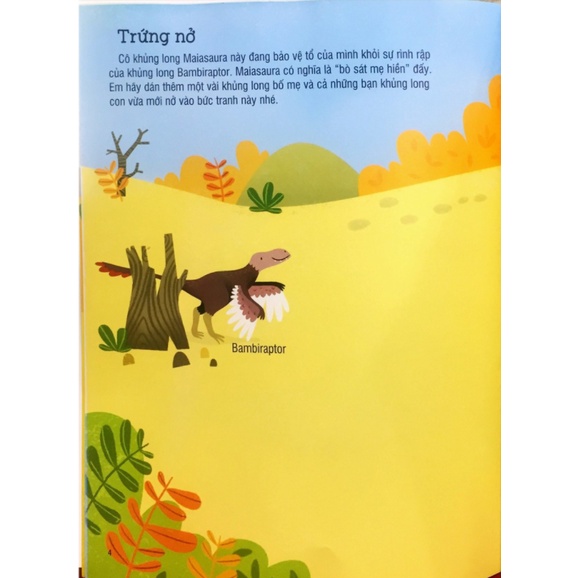 Sách Bóc Dán Hình Đầu Đời Của Bé - Khủng Long -  First Sticker Book Dinasours