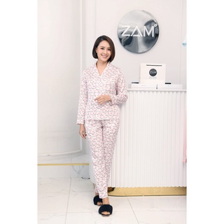 Bộ ngủ satin zamluxury - dta40 - áo dài tay quần dài