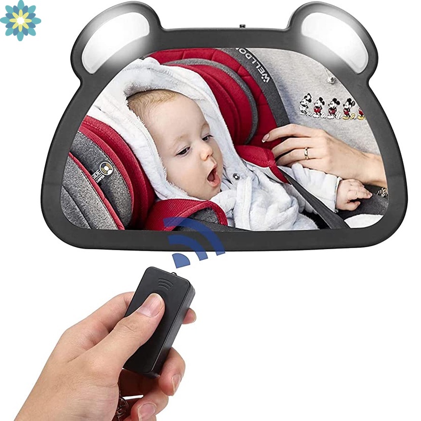 Gương chiếu hậu lớn xoay 360 độ tích hợp đèn led thích hợp khi lái xe ô tô