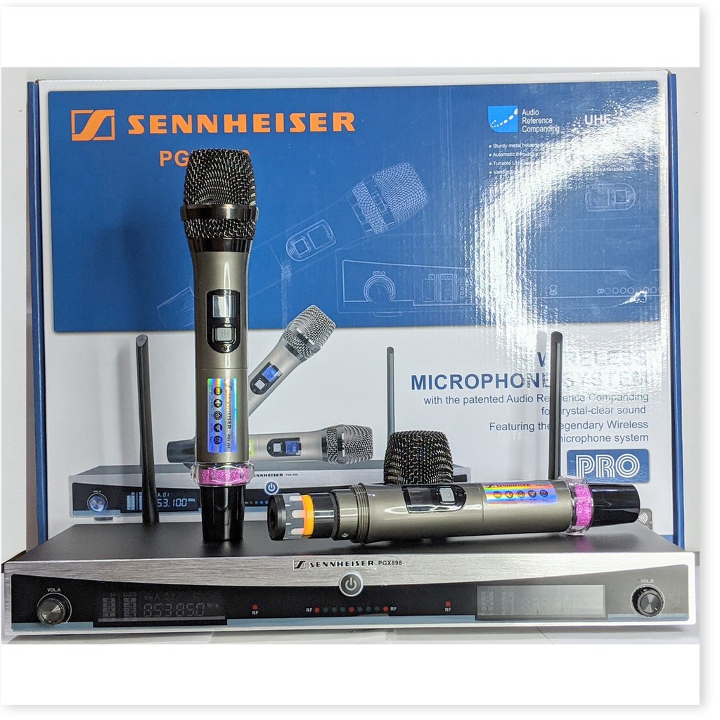 [ GIÁ RẺ CỰC SỐC ] mic không dây Sennheiser PGX-898, bộ micro karaoke siêu đỉnh hút âm cực nhạy-mẫu mới nhất bh 12 tháng