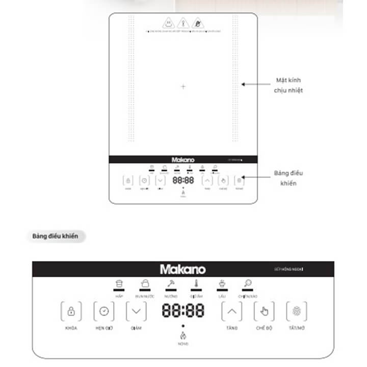 Bếp hồng ngoại Makano MKN-100003 không kén nồi - sản phẩm của tập đoàn Đại Việt