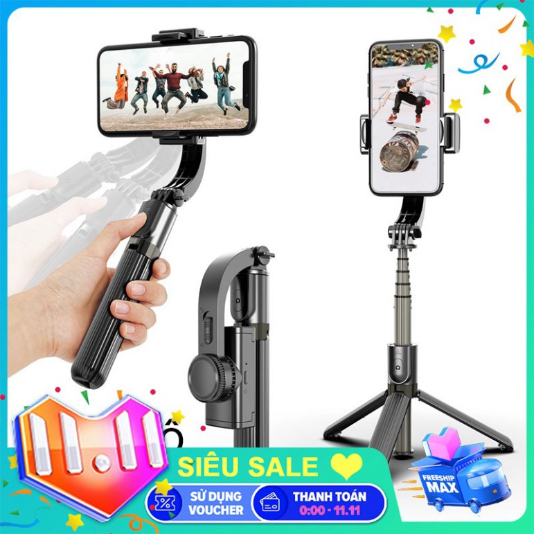 SALE NGHỈ BÁN 【BH 1 ĐỔI 1】Tay Cầm Chống Rung Điện Tử Gimbal L08 Có Bluetooth - Gimbal Điện Thoại Chống Rung - Có Chân Đỡ | BigBuy360 - bigbuy360.vn