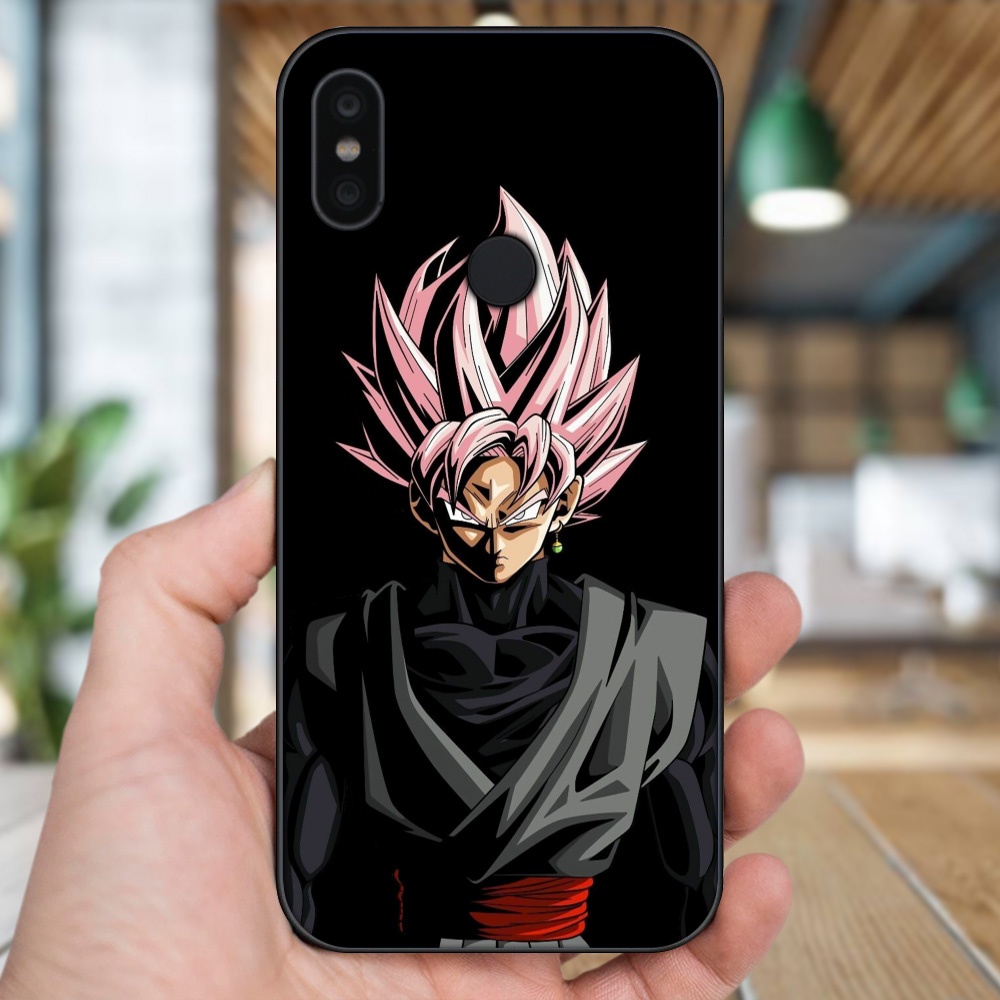 Ốp lưng Xiaomi Redmi S2 viền đen in hình Goku Dragon Ball
