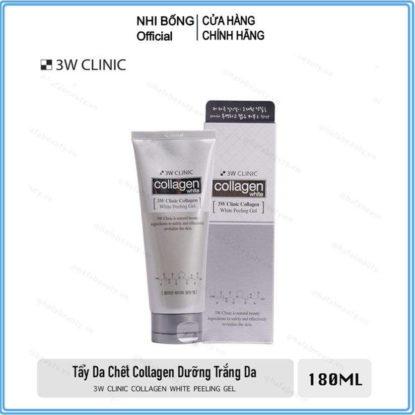 Tẩy da chết - Tẩy tế bào da chết chiết xuất từ Collagen 3W Clinic Hàn Quốc 180ml