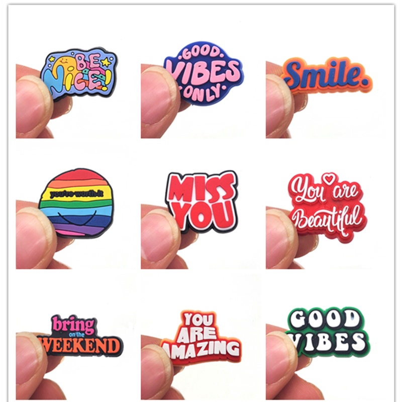 Phụ Kiện Trang Trí Giày Bằng Cao Su Mềm Hình Cá Sấu/Hoa Bằng Nhựa PVC