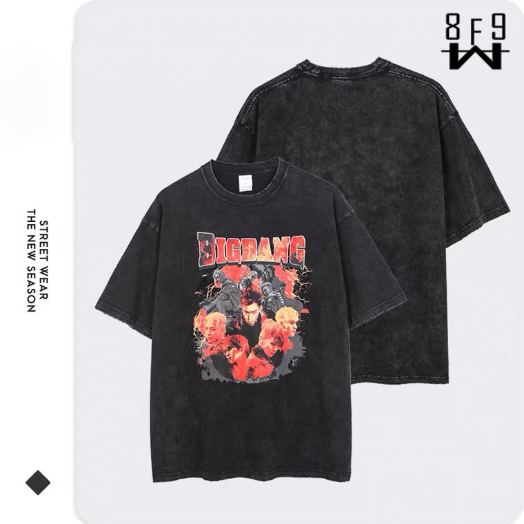 Áo thun tay lỡ FM89 phông Unisex nam nữ Cotton oversize form rộng BigBang