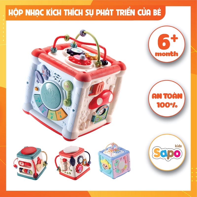 Đồ chơi âm nhạc,hộp nhạc đa năng kích thích sự phát triển sớm cho trẻ có kèm tặng 3pin+tua vít SAPO KIDS
