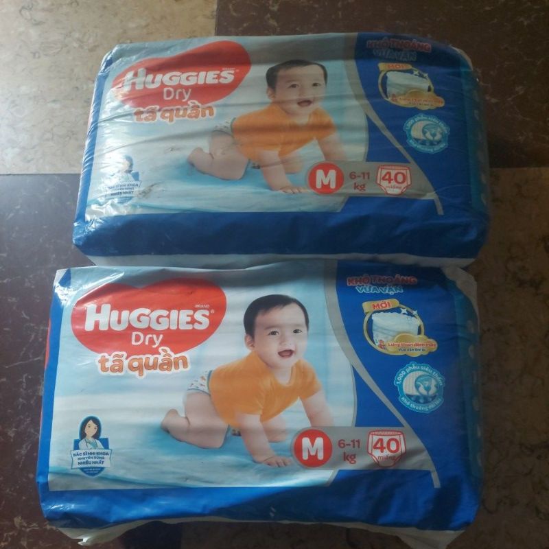 tã quần huggies cỡ M 40