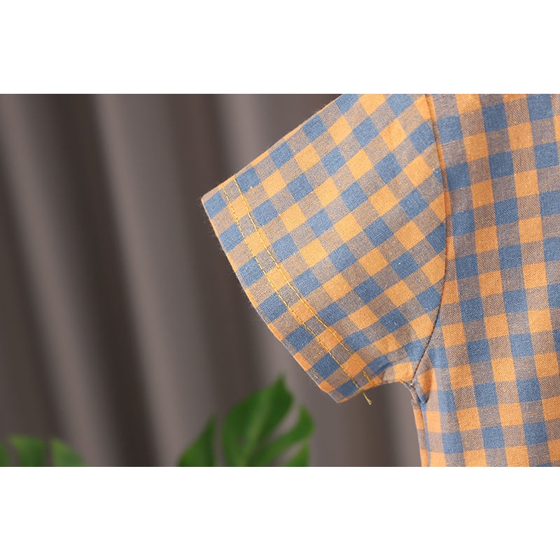 Áo Sơ Mi Cotton Ngắn Tay Họa Tiết Hoạt Hình Xinh Xắn Theo Phong Cách Mùa Hè Hàn Quốc