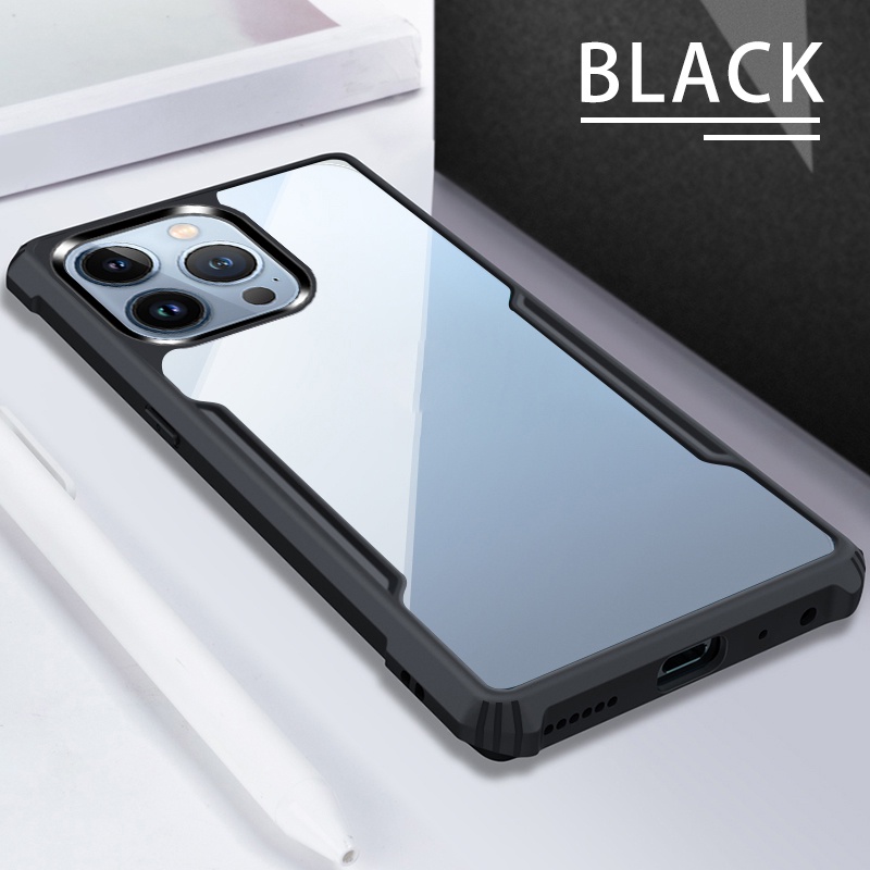 Dành Cho iPhone 13 12 mini 11 Pro Max X Xs XR SE 2022 2020 Hybrid Silicon Mềm Chống Sốc & Ốp điện thoại PC Cứng