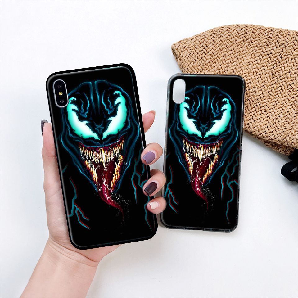 Ốp lưng kính iPhone in hình Venom-SAH0005 ( có đủ mã máy )