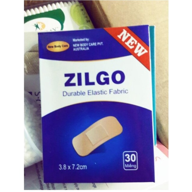 Băng dính cá nhân Zilgo 3,8 x 7,2 Bảo vệ các vết thương nhỏ, vết trầy xước, rách da