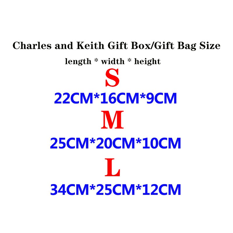 Charles &amp; KEITH Túi Giấy Đựng Quà 3 Kích Cỡ (Không Bán Riêng Lẻ)