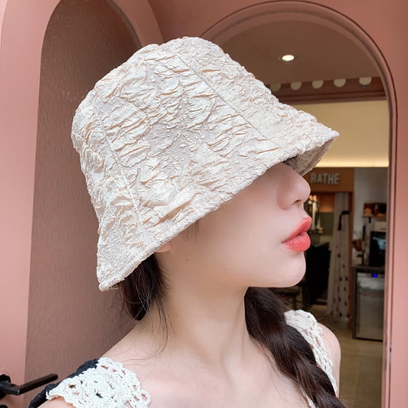 Black and white bucket hat fashion wild summer thin section casual simple and comfortable