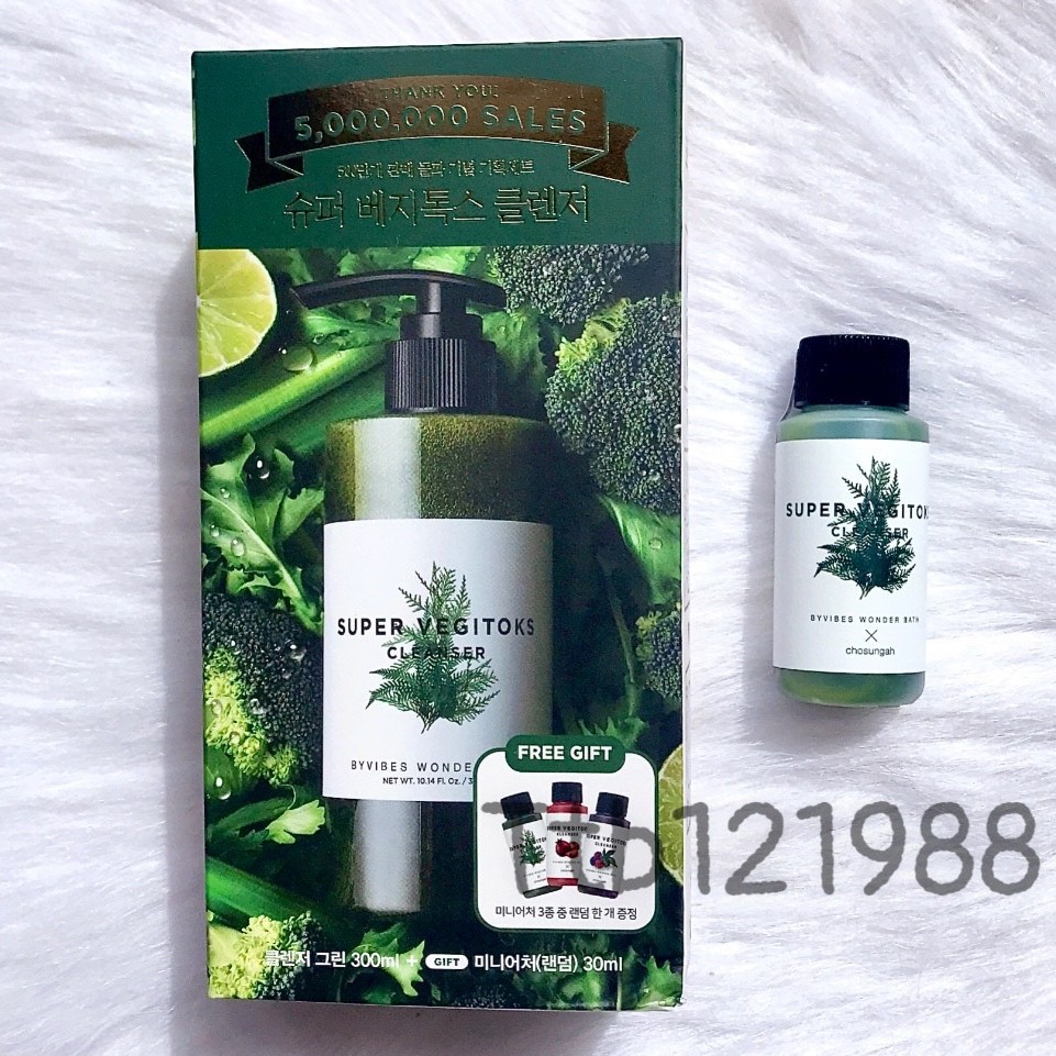 Sữa Rửa Mặt Vegitoks Rau Củ Thải Độc Hoa Quả 200ml - 300ml Mẫu Mới Nhất