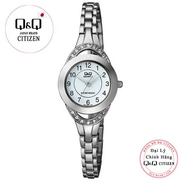 Đồng hồ nữ Q&amp;Q Citizen F581J204Y dây sắt thương hiệu Nhật Bản