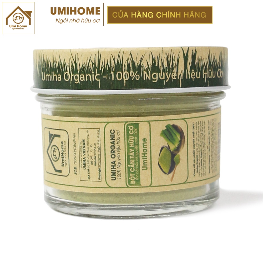 Bột Cần Tây đắp mặt nạ và uống UMIHOME nguyên chất | Celery Powder 100% Organic 135G