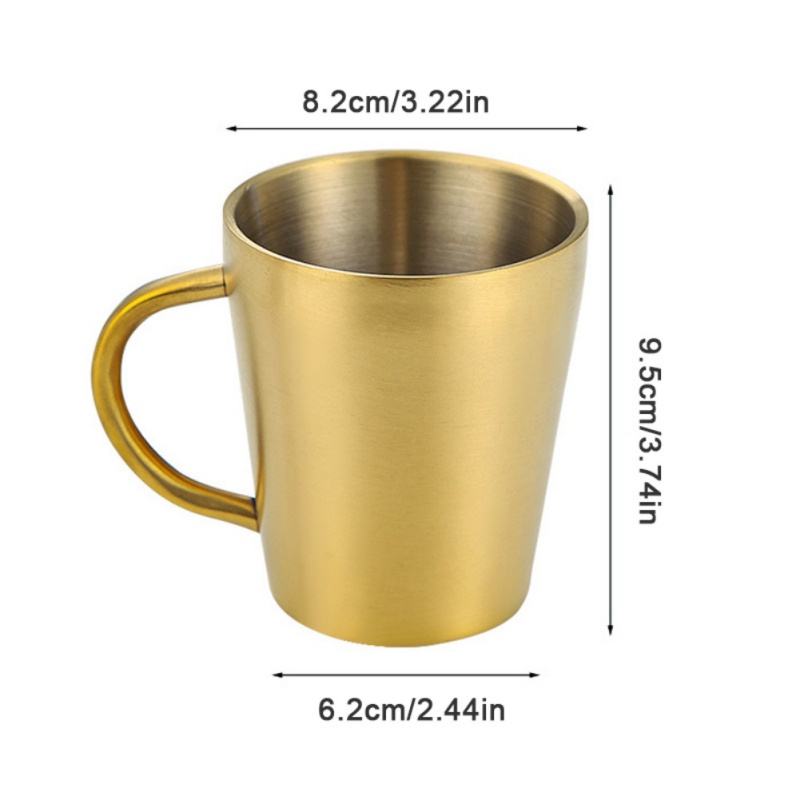 Cốc Uống Bia 304 Hai Lớp Có Tay Cầm Dung Tích 300ml