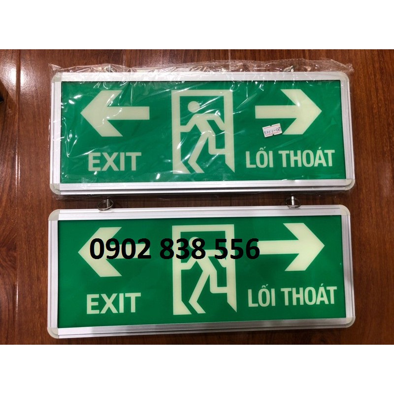 Đèn dạ quang lối thoát exit - hình thật - EXIT1-06T