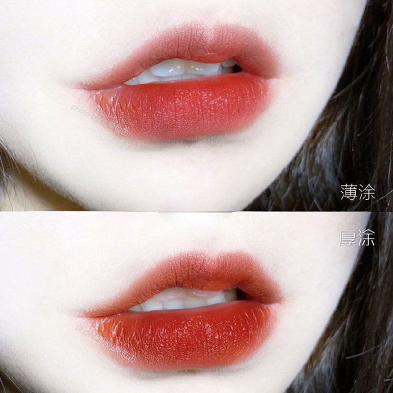 The same ice cube transparent lipstick matte matte spring and summer new color student model non-fading milk tea color orange brown