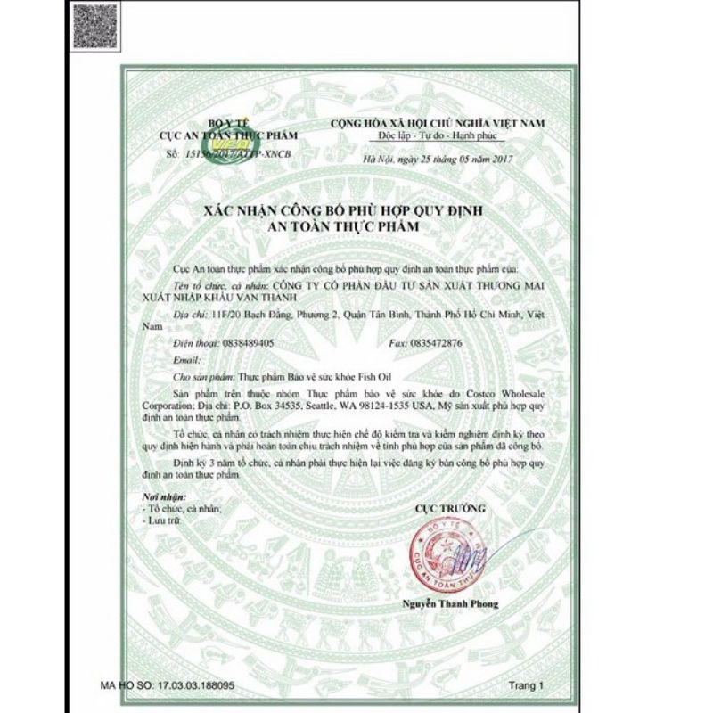 Omega 3 dầu cá Fish Oil Nature made 1200mg