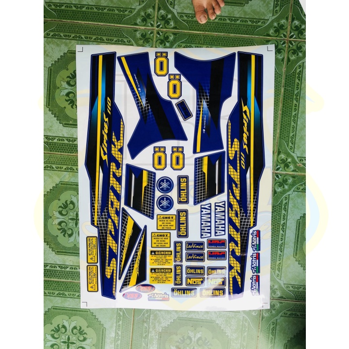 ( Quí khách vui lòng mang ra tiệm cho thợ dán ) Tem SIRIUS SPARK XANH GP