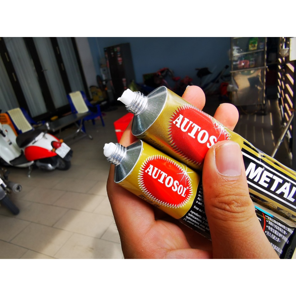 Autosol Metal Polish 75ml Chuyên Đánh Bóng Kim Loại, Inox ,Nhôm (Made in Germany) Tăng Khăn