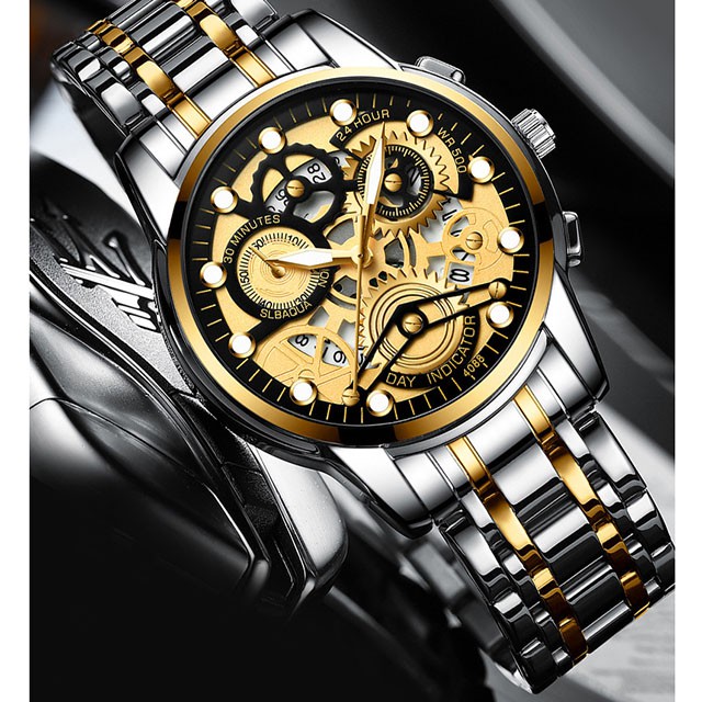 Đồng hồ nam cơ chính hãng không thấm nước, Đồng hồ nam cơ dây thép cao cấp không gỉ chính hãng  FNGEEN đẹp 4088 | BigBuy360 - bigbuy360.vn