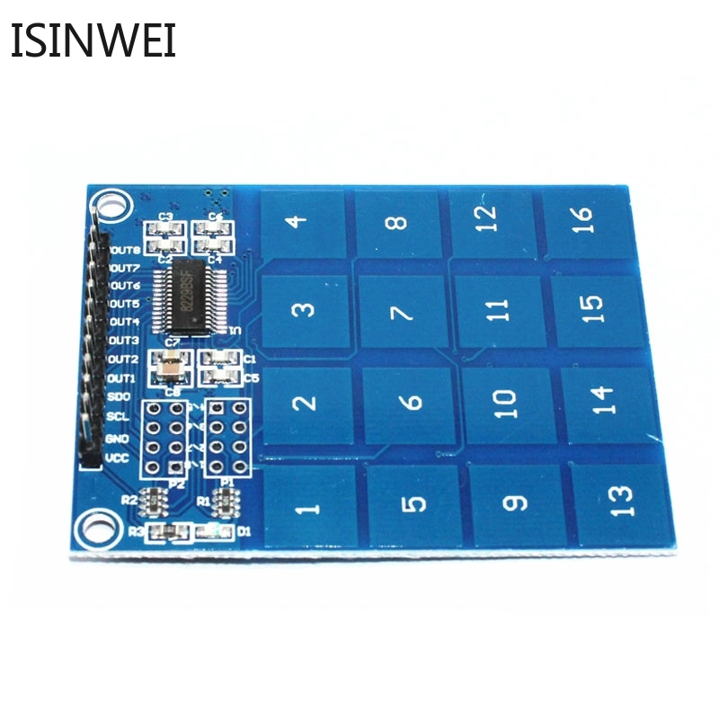Bảng mô đun bàn phím 16 nút cảm ứng điện dung TTP229