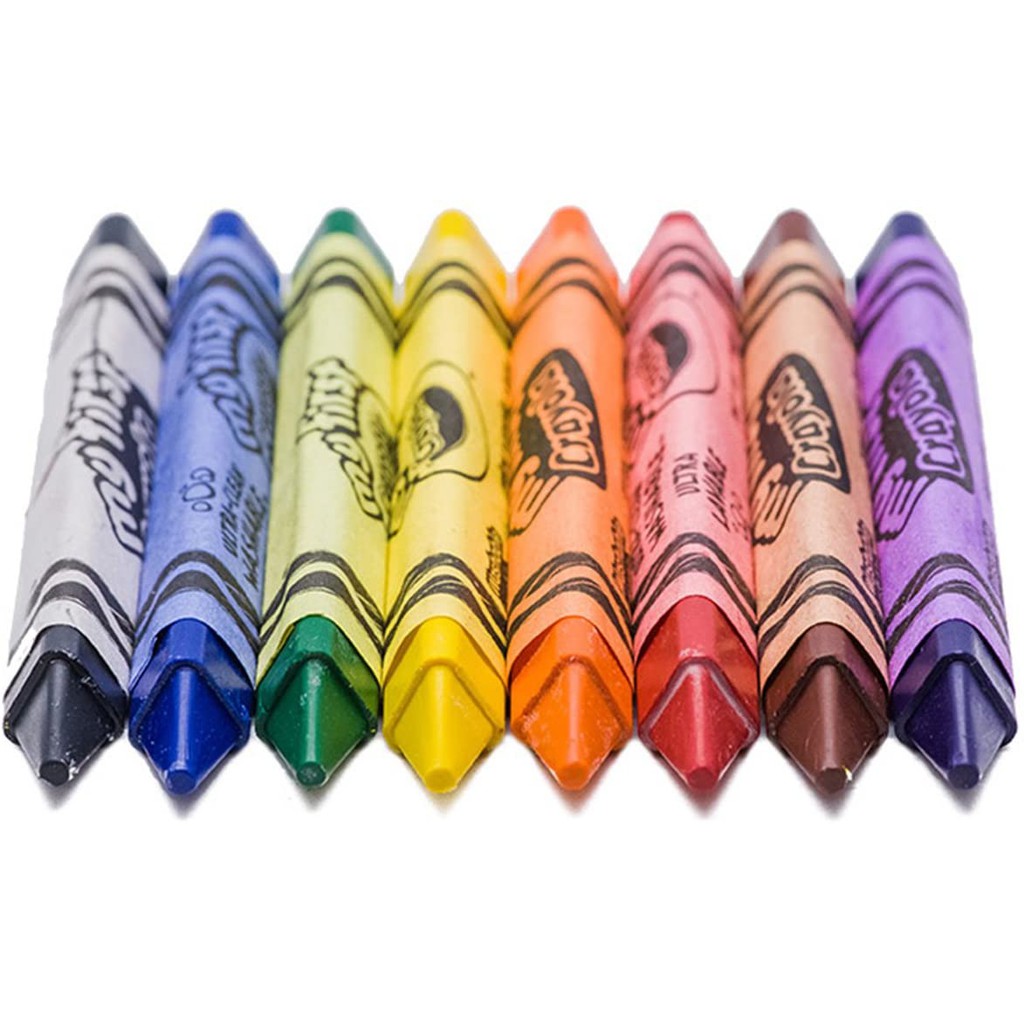 HỘP 8 BÚT MÀU SÁP THÂN TAM GIÁC CHỐNG LĂN - RỬA ĐƯỢC CRAYOLA My First Washable Triangular Crayons ANTI-ROLL, 8 counts