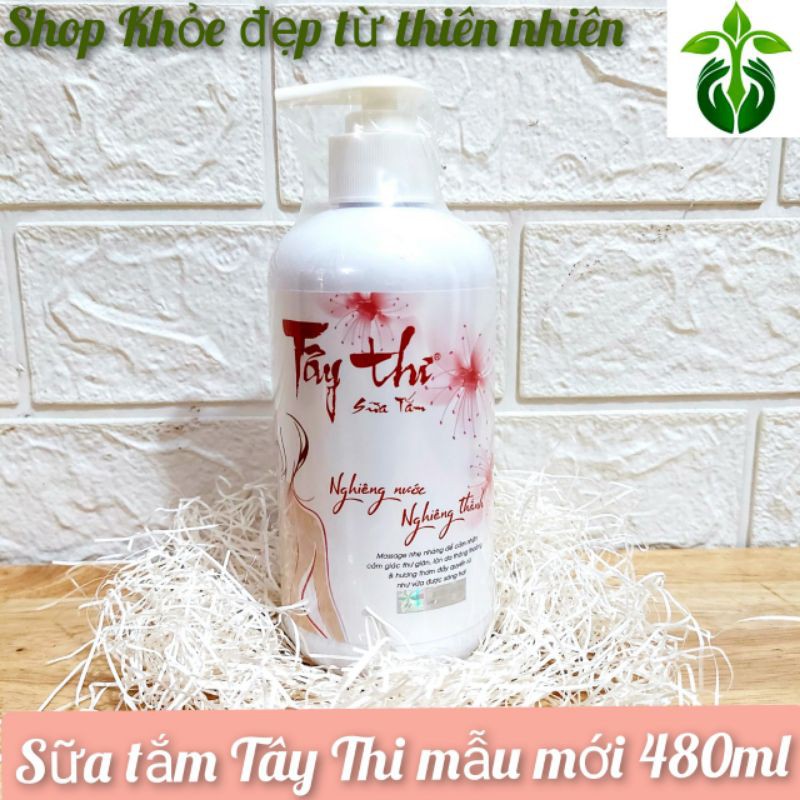 Sữa tắm Tây Thi chai 480ml, dưỡng trắng, ngừa mụn, chống rôm sảy, mẩn ngứa_Sao Thái Dương