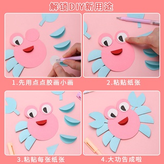 Peach Solid Glue Stick Pen Shape Candy Color Quick-drying High Viscosity Creative Students Stationery