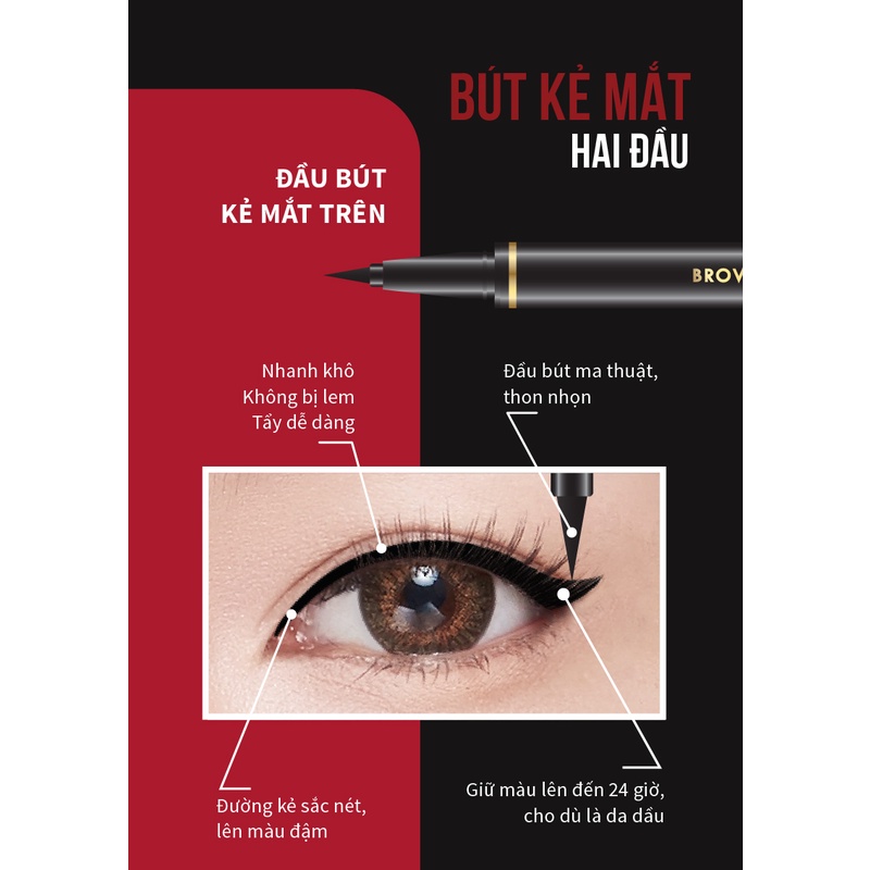 BÚT KẺ MẮT 2 ĐẦU BROWIT HIGHTECHNIQUE DUO EYELINER