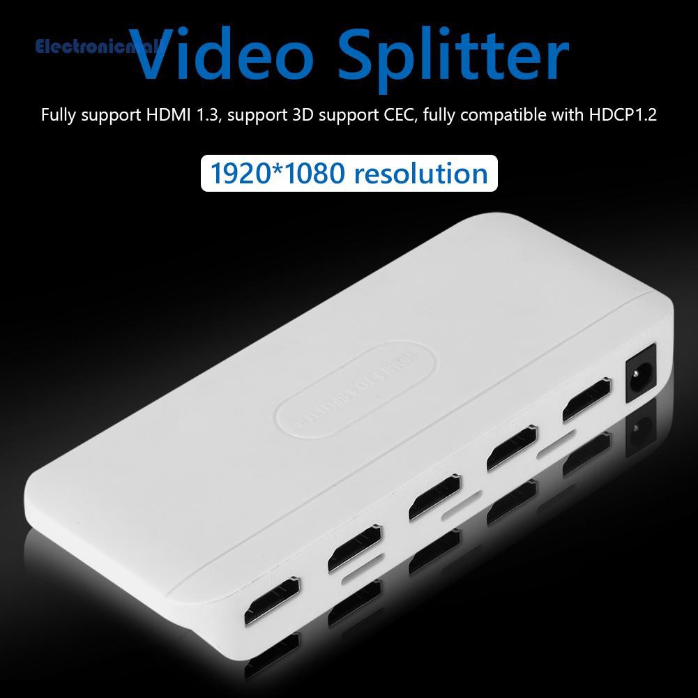 ElectronicMall01 1080P HDMI-Compatible Splitter 1 In 4 Out/1 In 2 Out HD Video Converter