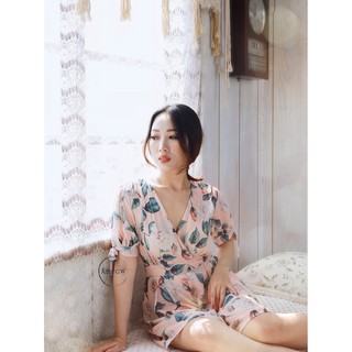 JUM HOA GIẢ VÁY ĐẮP CHÉO