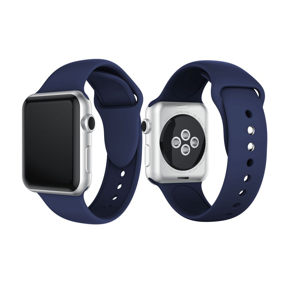 Dây đeo silicon trơn màu thay thế cho Apple Watch Series 1 2 3 4 38 44mm