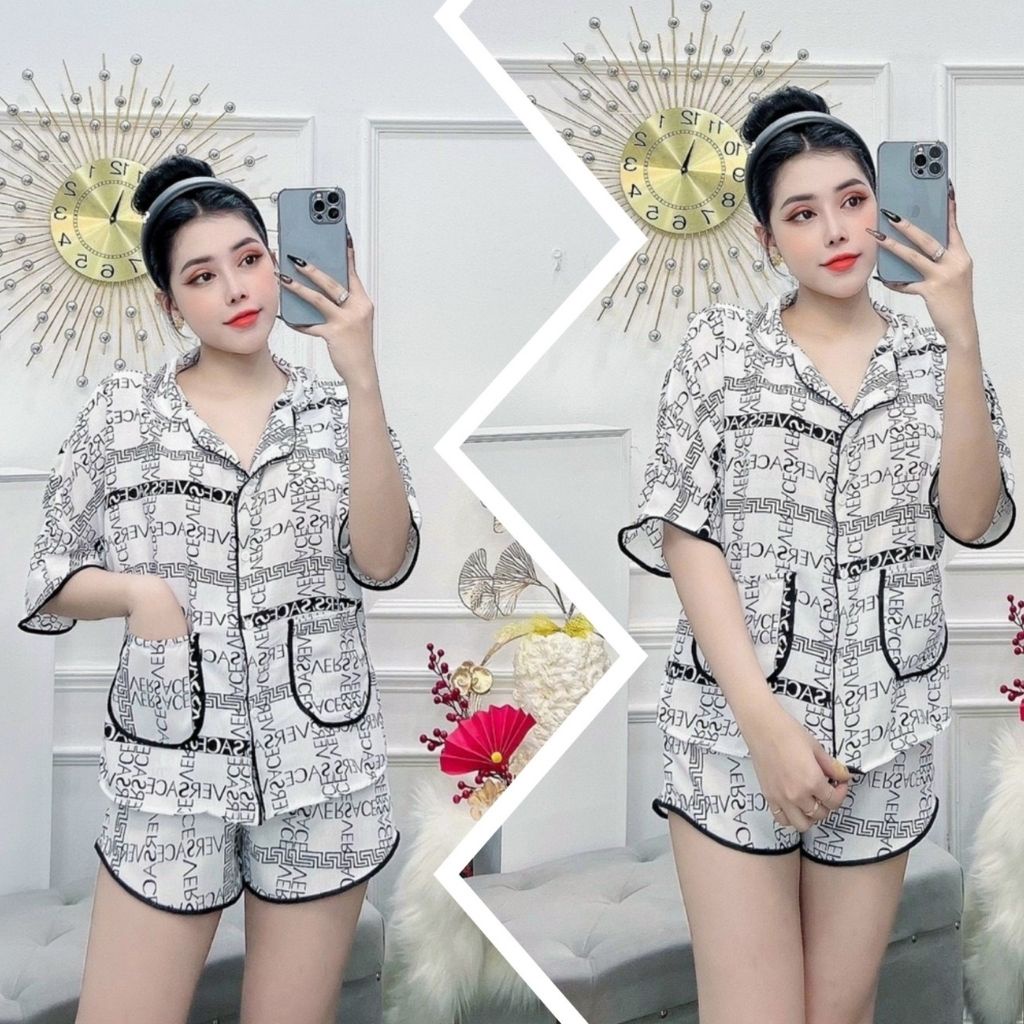 Đồ ngủ bò sữa, Đồ ngủ nữ lụa Satin cao cấp mềm mại xinh xắn