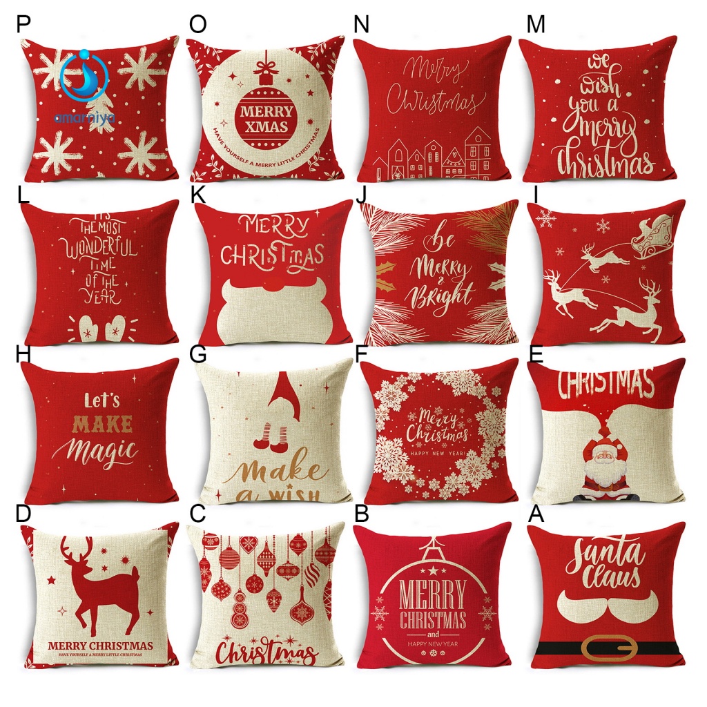 Vỏ Gối In Họa Tiết Giáng Sinh Dễ Phối Đồ Tái Sử Dụng