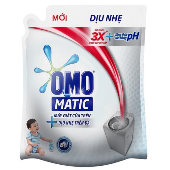 Túi Nước Giặt OMO MATIC (2,3KG) Hương Dịu Nhẹ Cho Da Nhạy Cảm