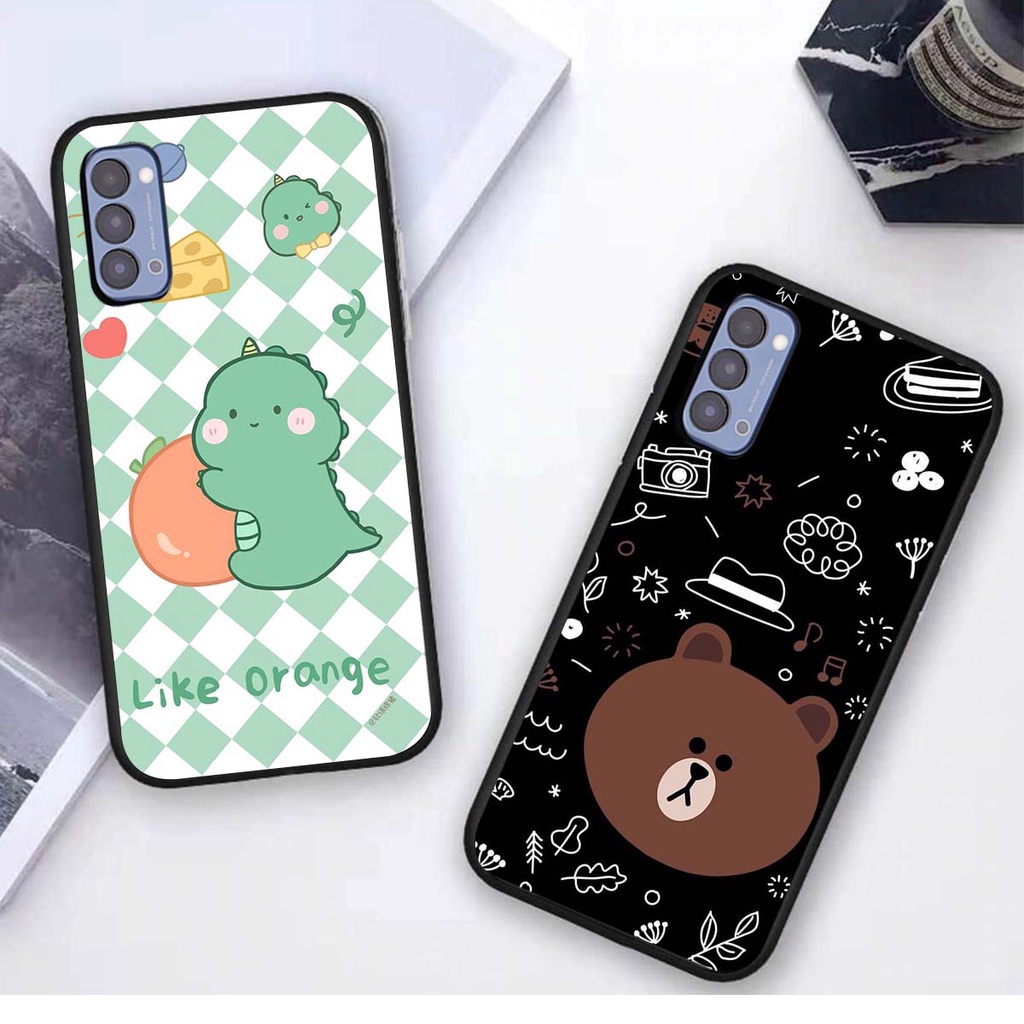 Ốp lưng Oppo RENO 4 in hình khủng long , gấu nâu xinh xắn, siêu cute  mà còn vô cùng RẺ -ĐẸP