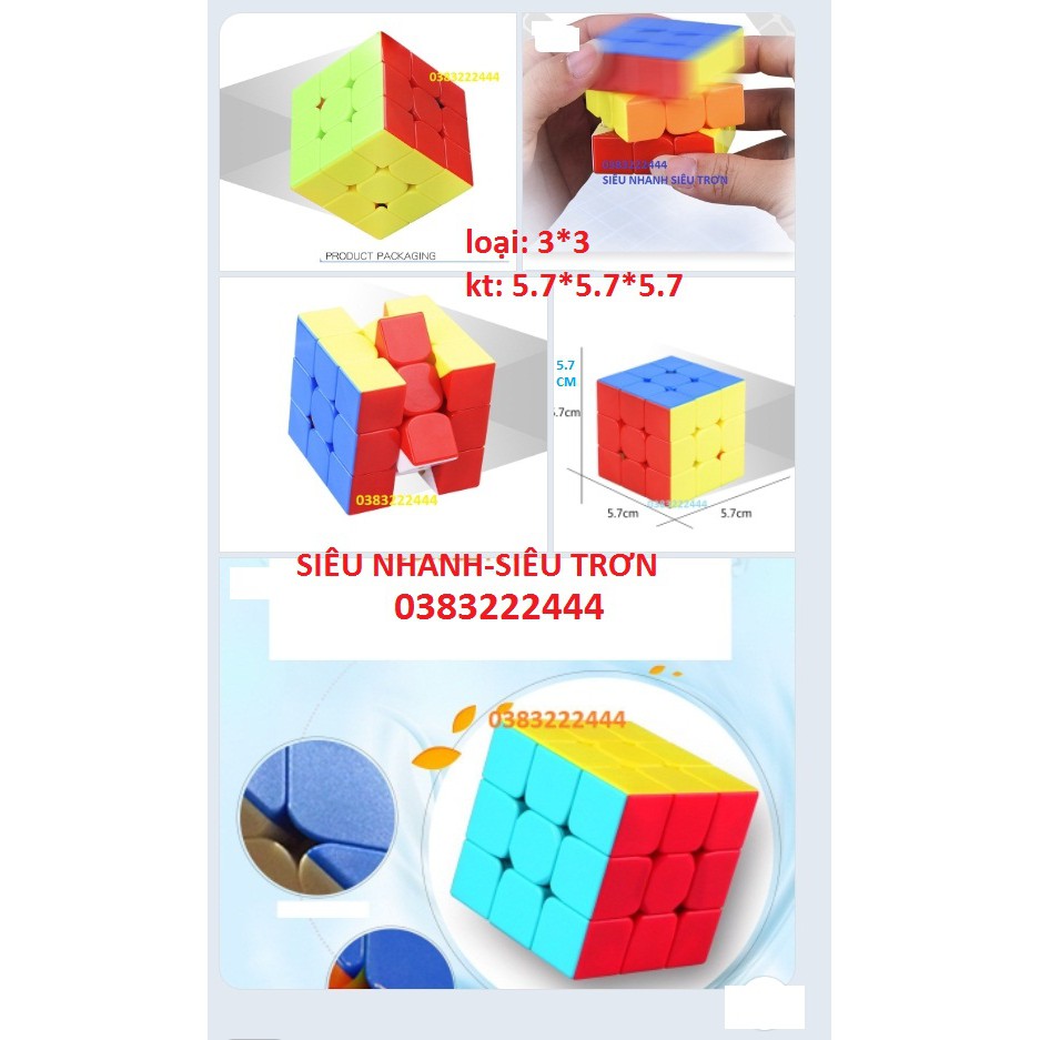 Rubik 3x3 Nam Châm kt:5.7*5.7*5.7  loại siêu trơn, siêu nhanh