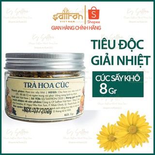 [Trà Hoa Sấy Khô] Trà Hoa Cúc Nguyên Bông Sấy Lạnh Nguyên Chất 8Gr - Chính Hãng Saffron Việt Nam