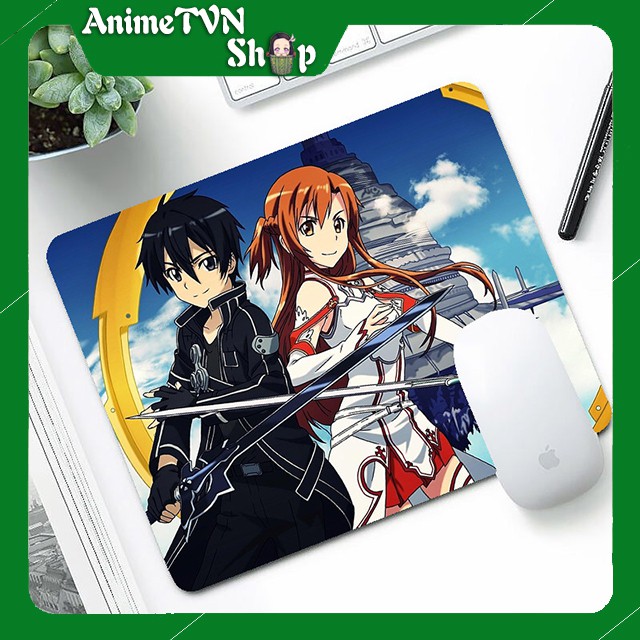 Miếng lót chuột hình Anime/Manga Sword art Online - SAO - Hàng cao cấp từ cao su thiên nhiên (24 x 20 x 0.2)