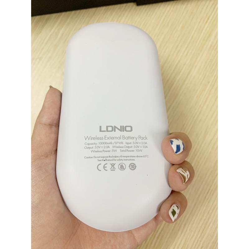 Pin sạc dự phòng không dây 10000mAh LDNIO Sạc được bằng cáp